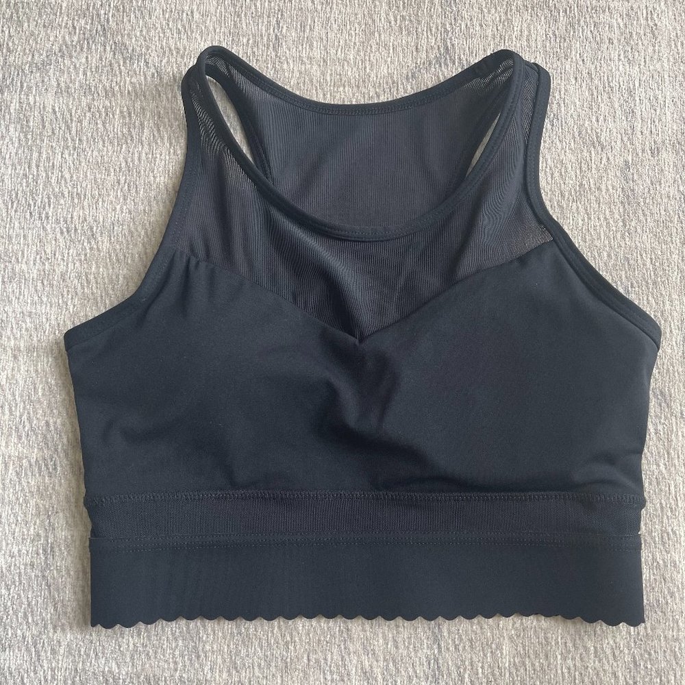 ZYIA Black Star Mesh Bra, XS